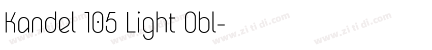 Kandel 105 Light Obl字体转换